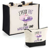 Cabas homme ou femme sac plage ou shopping tote bag pochette trousse Idée cadeau original pour anniversaire Noël travail départ retraite collègue famille fete des mères fetes des pères papa maman mamie papi