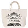 Sac Fête des Mères Mamie Famille Idée Cadeau anniversaire Noël Travail Boulot Métier Départ Retraite Collègue Femme cabas shopping plage