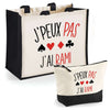 Cabas homme ou femme sac plage ou shopping tote bag pochette trousse Idée cadeau original pour anniversaire Noël travail départ retraite collègue famille fete des mères fetes des pères papa maman mamie papi