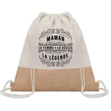 Sac Fête des Mères Mamie Maman Cadeau anniversaire Noël Travail Métier Départ Retraite Collègue Femme cabas shopping plage