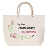 Sac Fête des Mères Mamie Famille Idée Cadeau anniversaire Noël Travail Boulot Métier Départ Retraite Collègue Femme cabas shopping plage