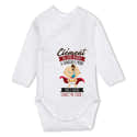 Body Bébé Garçon Manches Longues Planetee – Motif « Un Jour Je Changerai Le Monde » – Coloré, Humour, 100% Coton - 1
