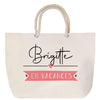 Sac Fête des Mères Mamie Famille Idée Cadeau anniversaire Noël Travail Boulot Métier Départ Retraite Collègue Femme cabas shopping plage