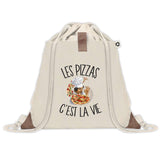 Sac à dos avec pochette Pizza c'est la Vie