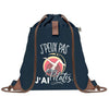 sac a dos bleu coton recycle avec pochette idee cadeau originale pour collegue ami prof ou membre de la famille cadeau mixte noel anniversaire secret santa ou depart au travail sac leger pratique et ecologique design breton moderne