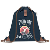 sac a dos bleu coton recycle avec pochette idee cadeau originale pour collegue ami prof ou membre de la famille cadeau mixte noel anniversaire secret santa ou depart au travail sac leger pratique et ecologique design breton moderne