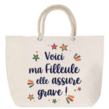Sac Fête des Mères Mamie Famille Idée Cadeau anniversaire Noël Travail Boulot Métier Départ Retraite Collègue Femme cabas shopping plage
