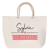 Sac Fête des Mères Mamie Famille Idée Cadeau anniversaire Noël Travail Boulot Métier Départ Retraite Collègue Femme cabas shopping plage