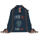 sac a dos bleu coton recycle avec pochette idee cadeau originale pour collegue ami prof ou membre de la famille cadeau mixte noel anniversaire secret santa ou depart au travail sac leger pratique et ecologique design breton moderne