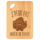 Planche bambou gravée personnalisée femme homme idée cadeau Fête des Mères Fête des Pères apéro papa maman prénom cuisine plateau fromage