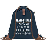 sac a dos homme bleu coton recycle avec pochette idee cadeau utile pour collegue papa ou ami cadeau homme noel anniversaire secret santa ou depart a la retraite sac durable pratique et robuste design sobre et elegant