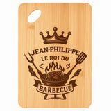 Planche bambou gravée personnalisée homme idée cadeau Fête des Pères apéro 30×20 prénom cuisine plateau fromage anniversaire noel papa papi 