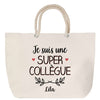 Sac Fête des Mères Mamie Famille Idée Cadeau anniversaire Noël Travail Boulot Métier Départ Retraite Collègue Femme cabas shopping plage