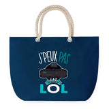 Sac de plage Bleu anse corde J'peux Pas LOL