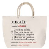 Sac Fête des Mères Mamie Famille Idée Cadeau anniversaire Noël Travail Boulot Métier Départ Retraite Collègue Femme cabas shopping plage
