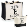 Cabas homme ou femme sac plage ou shopping tote bag pochette trousse Idée cadeau original pour anniversaire Noël travail départ retraite collègue famille fete des mères fetes des pères papa maman mamie papi