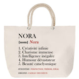 Sac Fête des Mères Mamie Famille Idée Cadeau anniversaire Noël Travail Boulot Métier Départ Retraite Collègue Femme cabas shopping plage