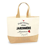 Sac Jute Fête des Mères Fêtes des Pères Mamie Papi Famille Idée Cadeau anniversaire Noël Travail Boulot Métier Départ Retraite Collègue Femme Homme