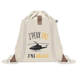 Sac à dos avec pochette J'peux pas Helico