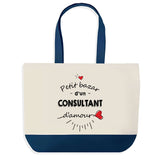 Sac de shopping bleu Bazar d'un Consultant d'amour