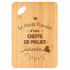 Planche bambou gravée personnalisée femme idée cadeau Fête des Mères apéro 30×20 prénom cuisine plateau fromage anniversaire noel maman mamie