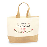 Sac Jute Fête des Mères Fêtes des Pères Mamie Papi Famille Idée Cadeau anniversaire Noël Travail Boulot Métier Départ Retraite Collègue Femme Homme