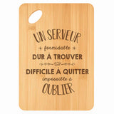 Planche bambou gravée personnalisée homme idée cadeau Fête des Pères apéro 30×20 prénom cuisine plateau fromage anniversaire noel papa papi 
