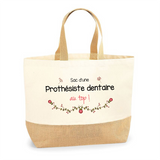 Sac Jute Fête des Mères Fêtes des Pères Mamie Papi Famille Idée Cadeau anniversaire Noël Travail Boulot Métier Départ Retraite Collègue Femme Homme