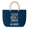 Sac de plage Bleu anse corde British Longhair Travailler Dur pour mon Chat