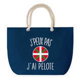 Sac de plage Bleu anse corde J'peux Pas Pelote Basque