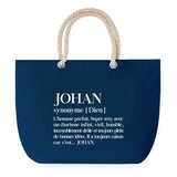 Sac de plage Bleu anse corde Johan Définition Homme