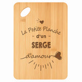 Planche bambou gravée personnalisée homme idée cadeau Fête des Pères apéro 30×20 prénom cuisine plateau fromage anniversaire noel papa papi 