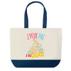 Sac de shopping bleu J'peux pas Quad Dessin Coloré