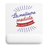 Tapis de souris ergonomique avec repose-poignet, accessoire bureau pour femme et homme, fête des pères, cadeau pas cher, idée cadeau fête des mères, secret santa, départ à la retraite, télétravail et gaming