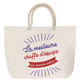 Sac Fête des Mères Mamie Famille Idée Cadeau anniversaire Noël Travail Boulot Métier Départ Retraite Collègue Femme cabas shopping plage