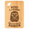 Planche bambou gravée personnalisée homme idée cadeau Fête des Pères apéro 30×20 prénom cuisine plateau fromage anniversaire noel papa papi 