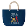 Sac de plage Bleu anse corde J'peux Pas Duathlon