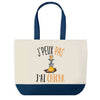 Sac de shopping bleu J'peux pas Chicha