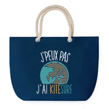 Sac de plage Bleu anse corde J'peux Pas Kitesurf