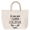 Sac Fête des Mères Mamie Famille Idée Cadeau anniversaire Noël Travail Boulot Métier Départ Retraite Collègue Femme cabas shopping plage