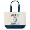 Sac de shopping bleu J'peux pas Thé