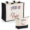 Cabas homme ou femme sac plage ou shopping tote bag pochette trousse Idée cadeau original pour anniversaire Noël travail départ retraite collègue famille fete des mères fetes des pères papa maman mamie papi