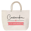 Sac Fête des Mères Mamie Famille Idée Cadeau anniversaire Noël Travail Boulot Métier Départ Retraite Collègue Femme cabas shopping plage