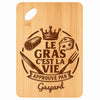 Planche bambou gravée personnalisée homme idée cadeau Fête des Pères apéro 30×20 prénom cuisine plateau fromage anniversaire noel papa papi 