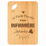 Planche bambou gravée personnalisée femme idée cadeau Fête des Mères apéro 30×20 prénom cuisine plateau fromage anniversaire noel maman mamie