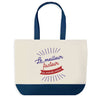 Sac de shopping bleu Facteur Meilleur du Monde