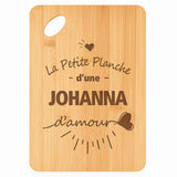 Planche bambou gravée personnalisée femme idée cadeau Fête des Mères apéro 30×20 prénom cuisine plateau fromage anniversaire noel maman mamie