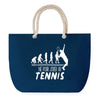 Sac de plage Bleu anse corde Né pour Tennis
