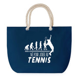 Sac de plage Bleu anse corde Né pour Tennis