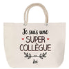 Sac Fête des Mères Mamie Famille Idée Cadeau anniversaire Noël Travail Boulot Métier Départ Retraite Collègue Femme cabas shopping plage